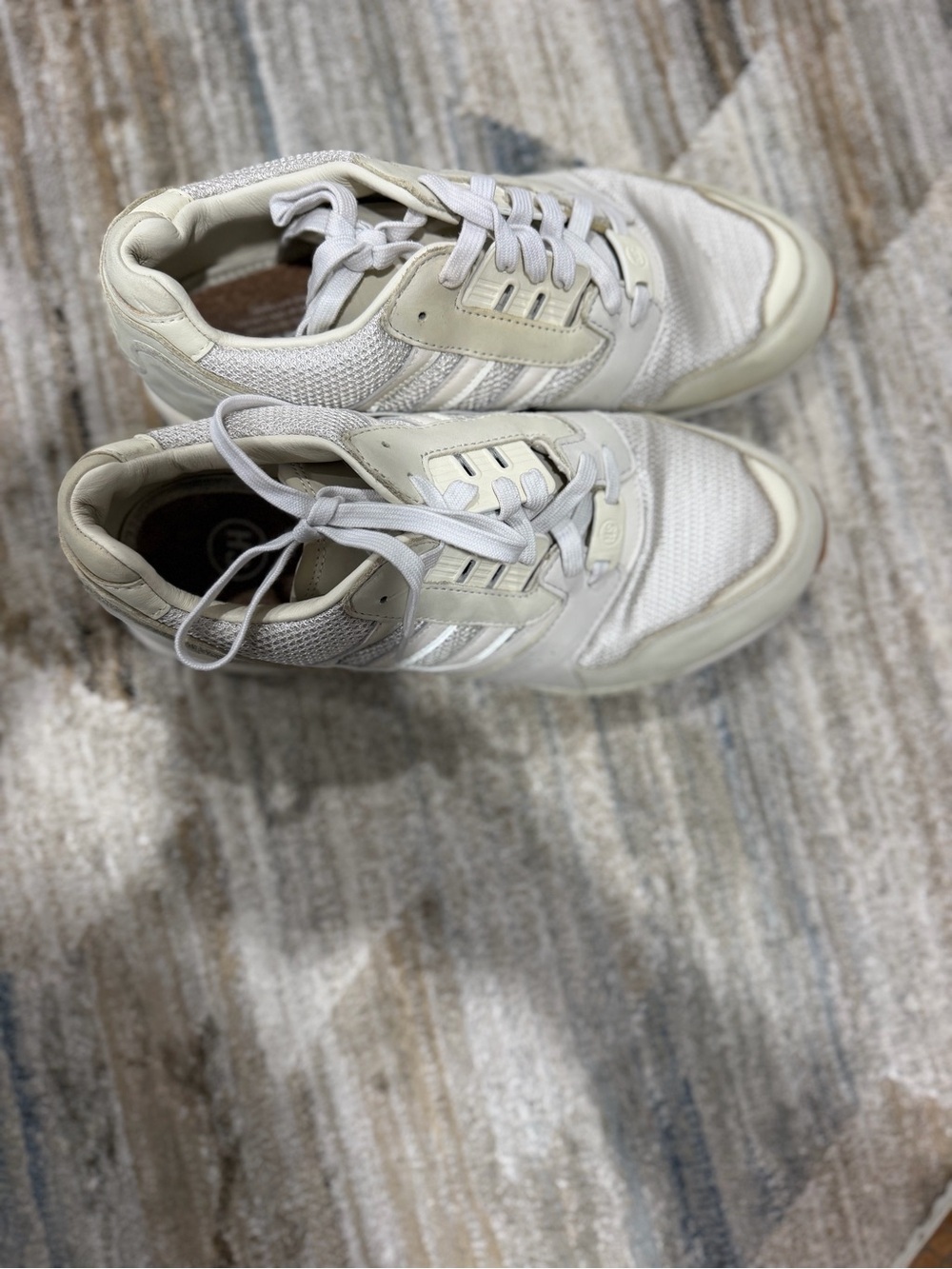 adidas Men's Athletic Sneakers in White and Cream